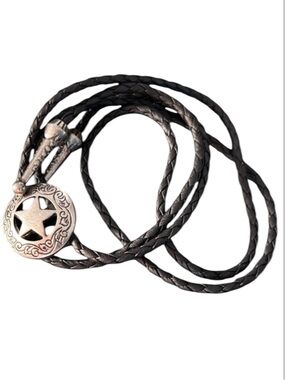 Vintage Western Cowboy Bolo Tie Necktie Necklace